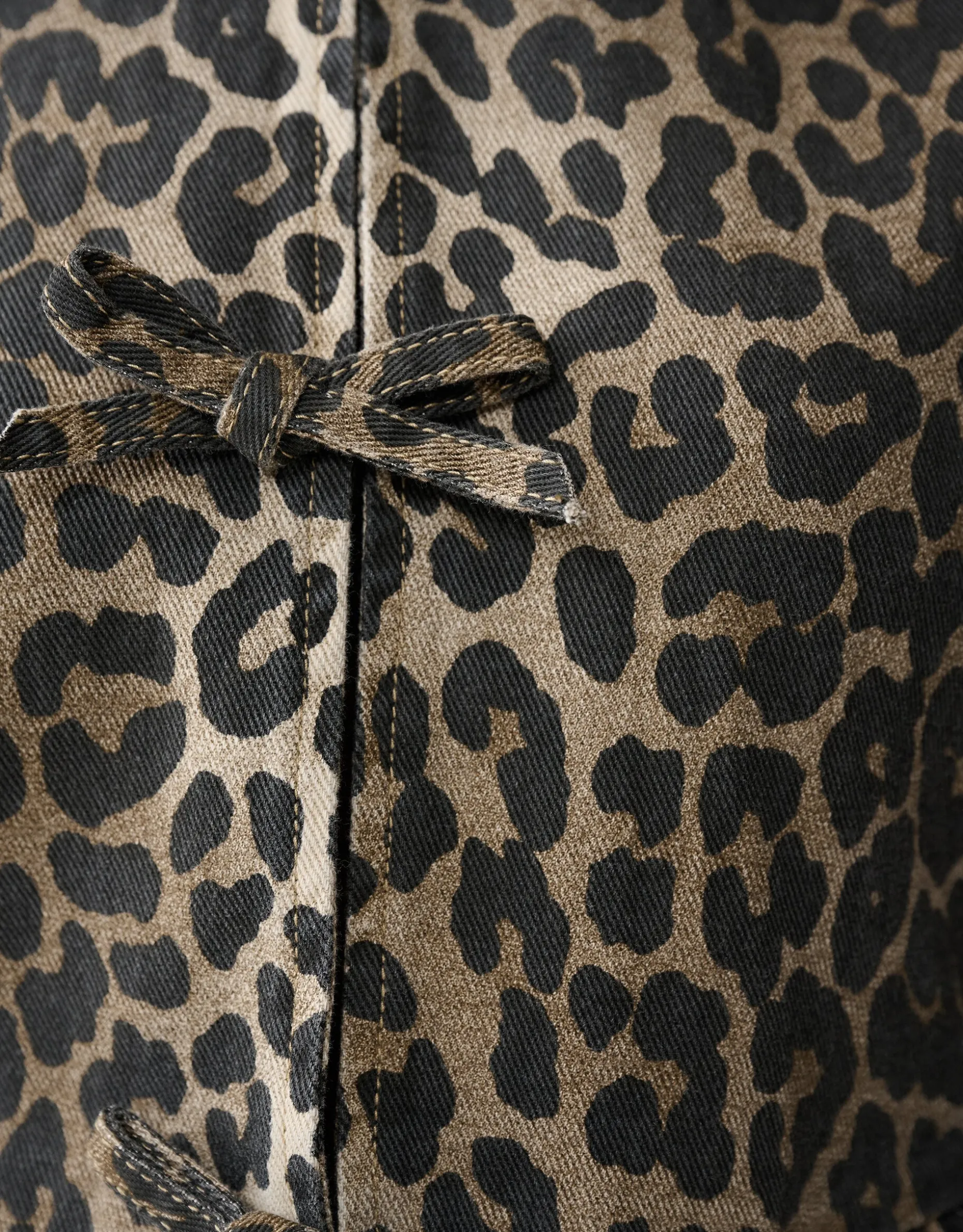 Leopard Strik Top Bruin