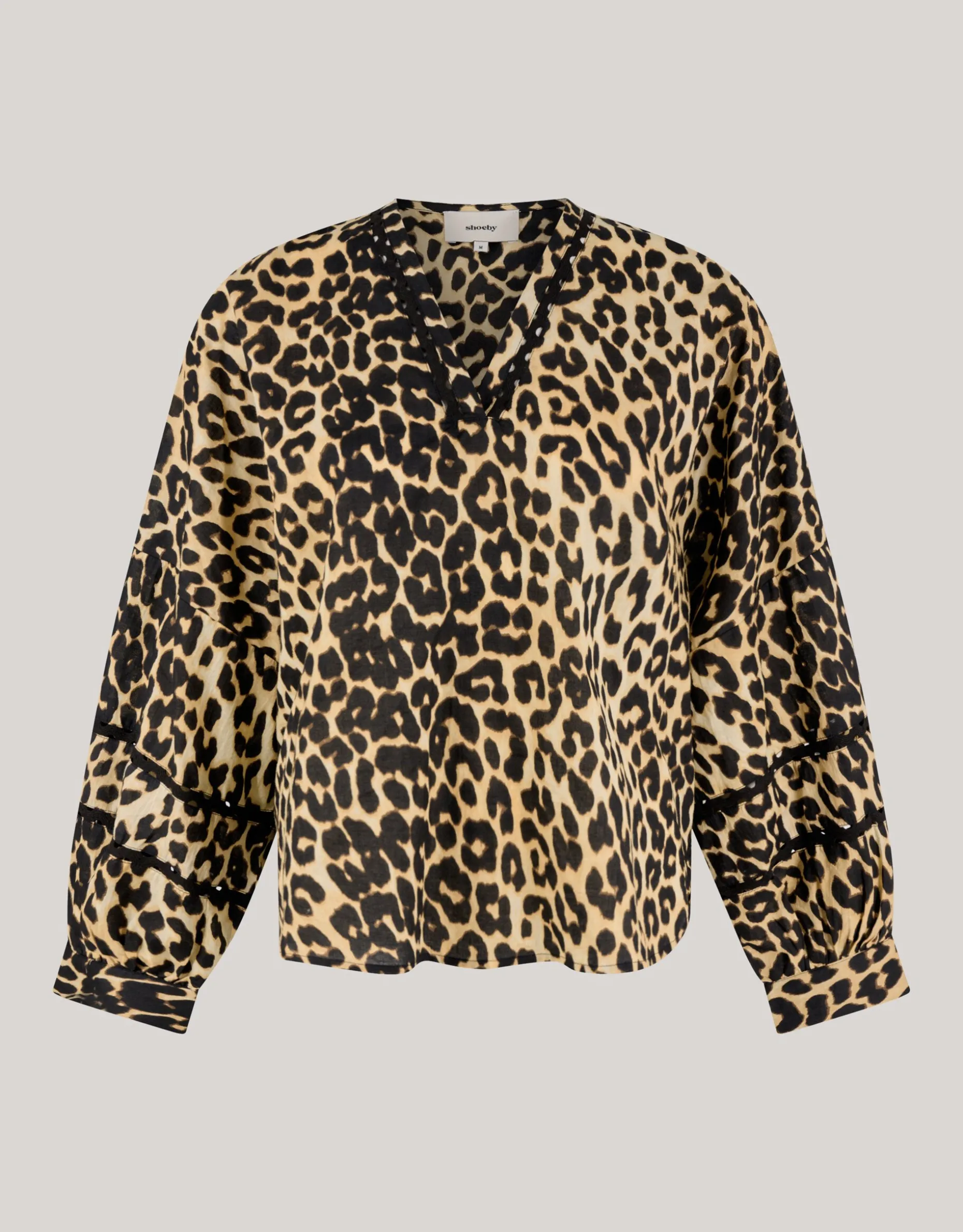 Leopard Tape Blouse Bruin