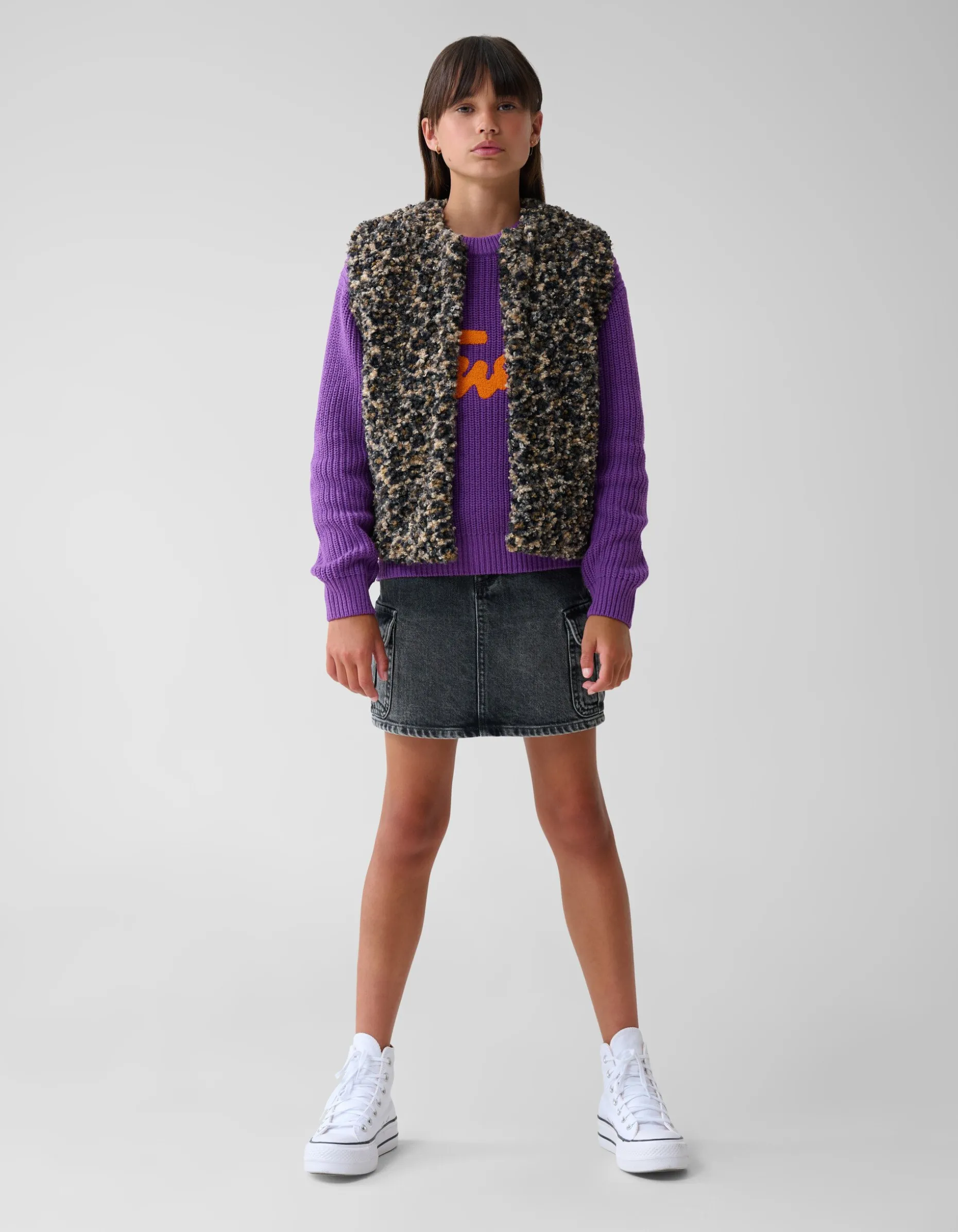 Leopard Teddy Gilet Bruin