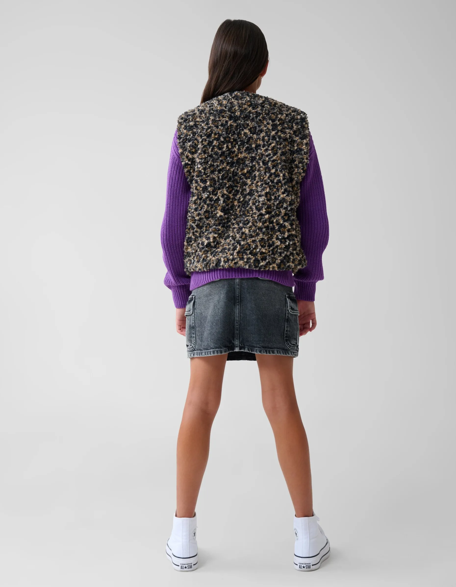 Leopard Teddy Gilet Bruin