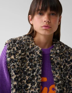 Leopard Teddy Gilet Bruin