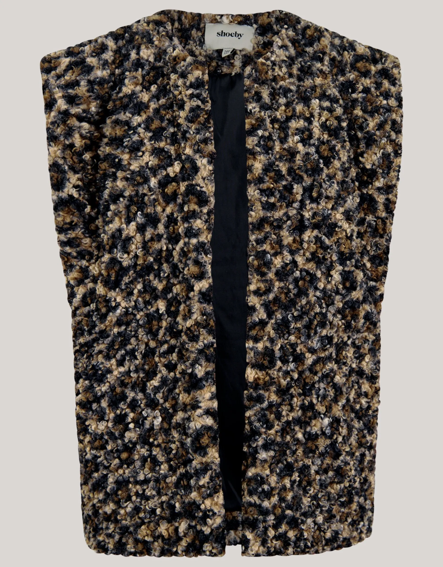 Leopard Teddy Gilet Bruin