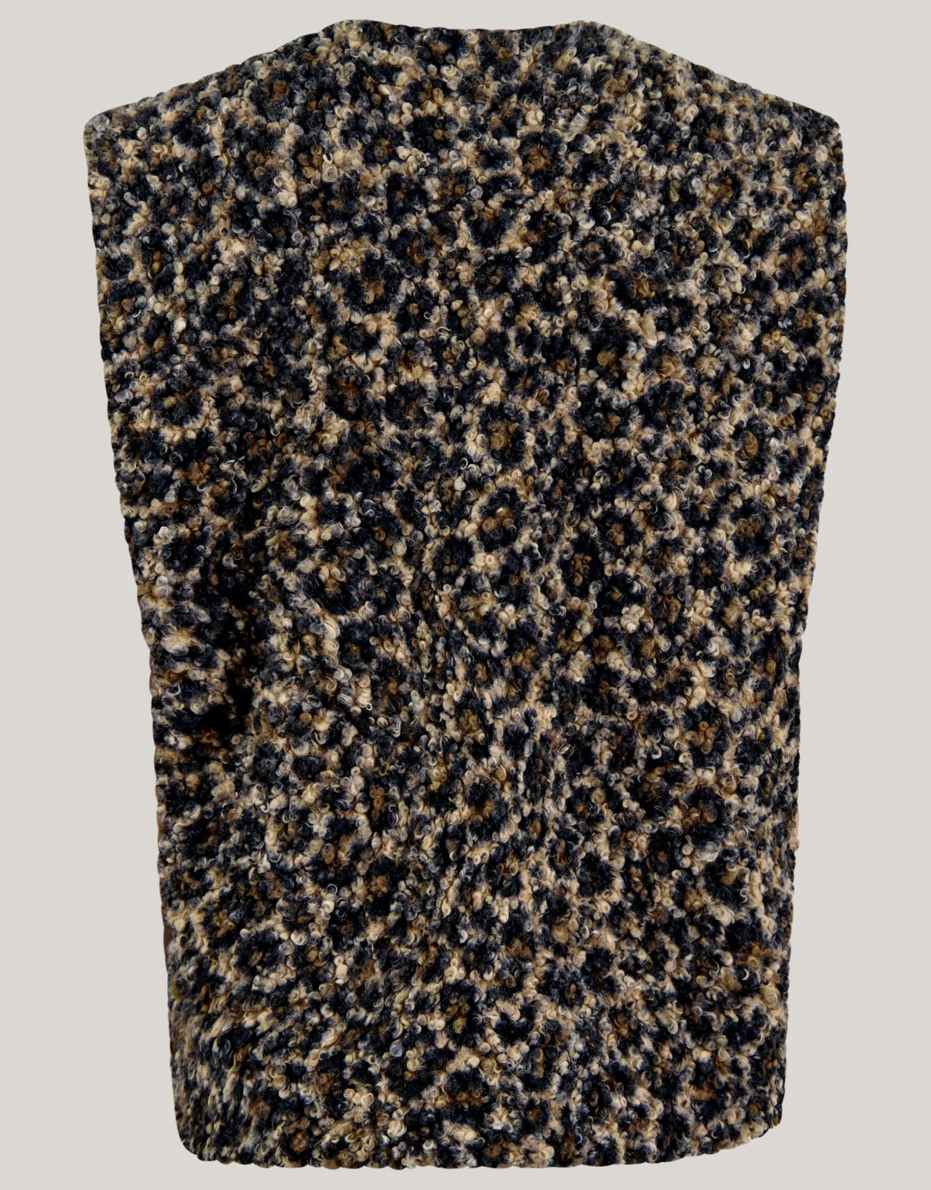 Leopard Teddy Gilet Bruin