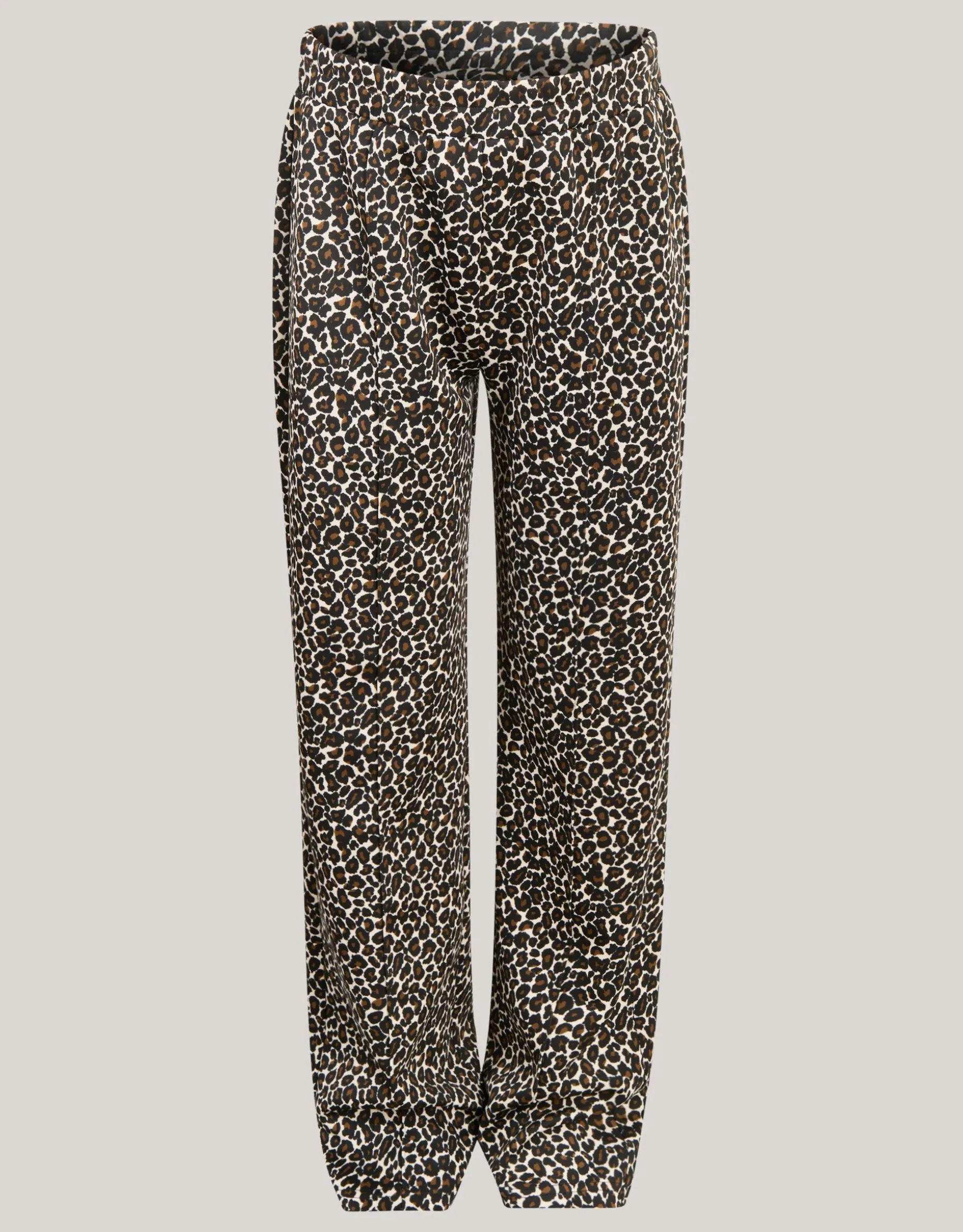 Leopard Wide Leg Broek Bruin