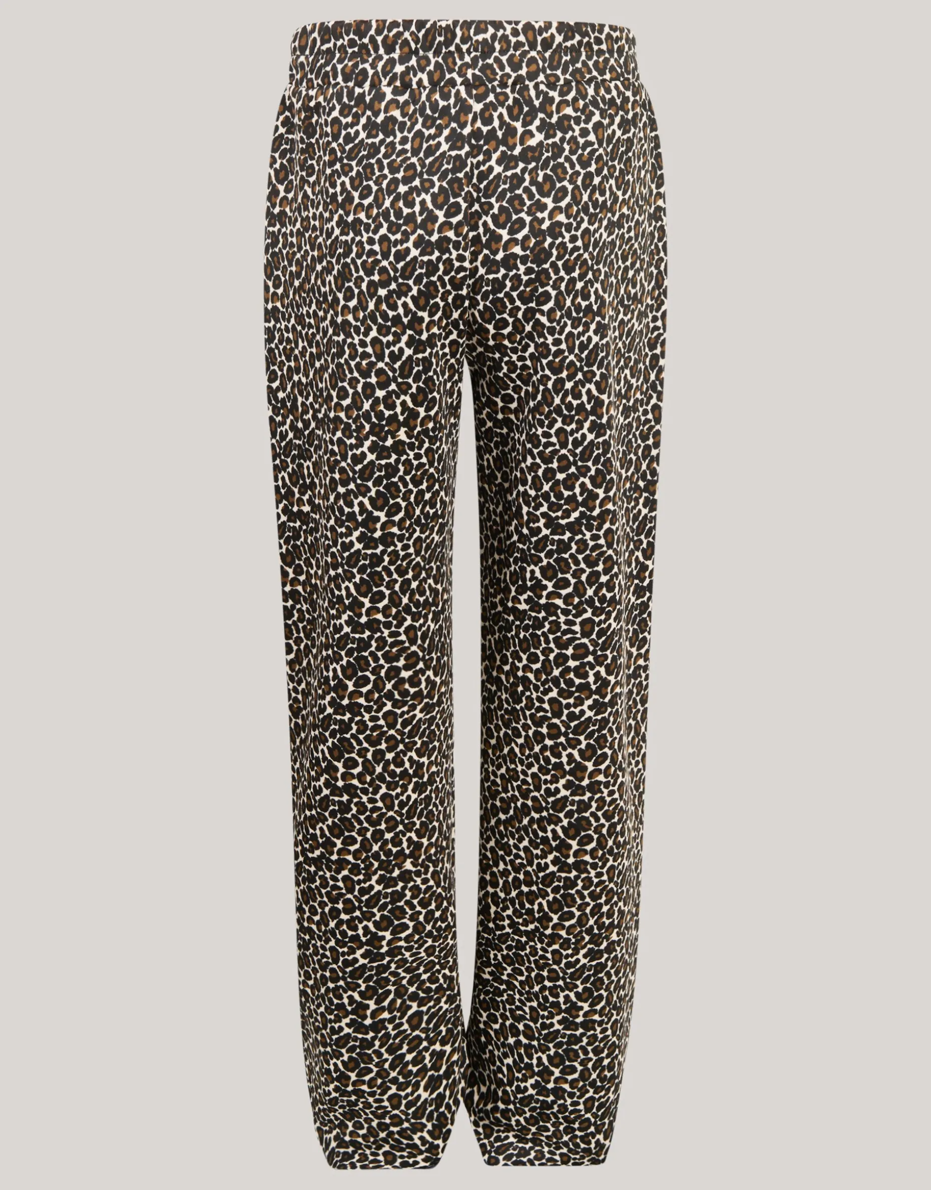 Leopard Wide Leg Broek Bruin