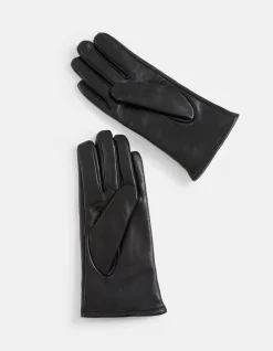 Leren Chain Handschoenen Zwart