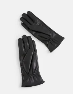 Leren Studs Handschoenen Zwart