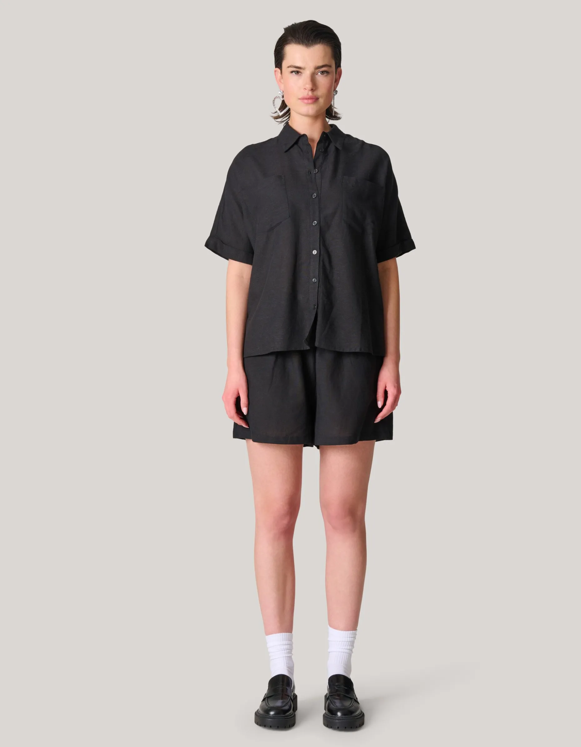 Linnen Blouse Zwart