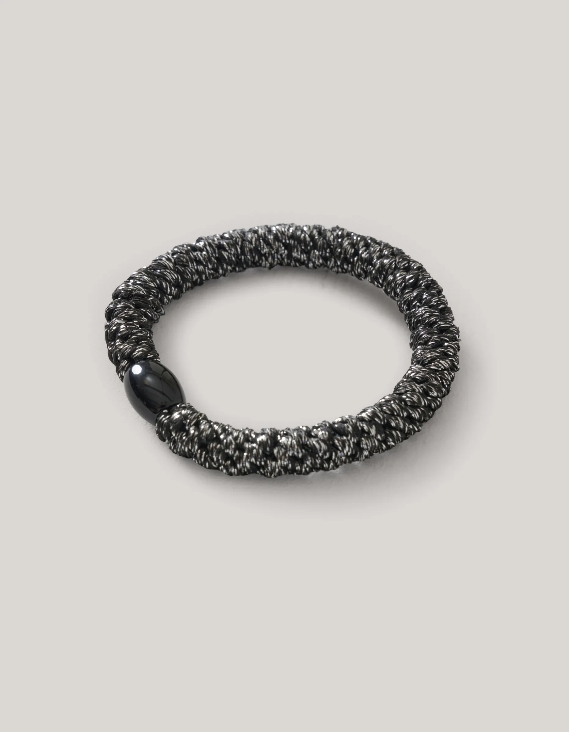 Lurex Haarelastiek Donkergrijs
