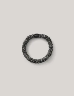 Lurex Haarelastiek Donkergrijs