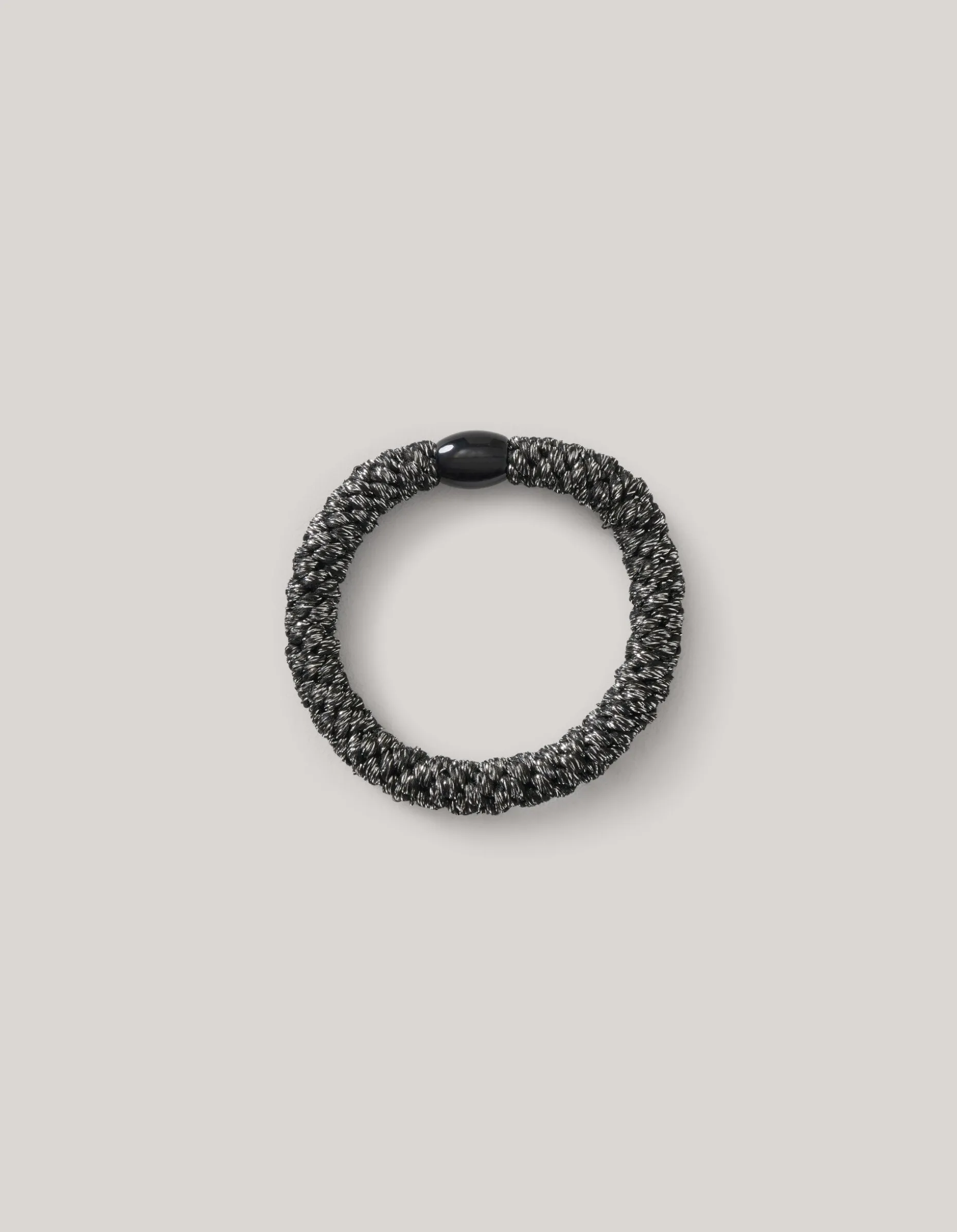 Lurex Haarelastiek Donkergrijs