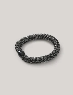 Lurex Haarelastiek Donkergrijs