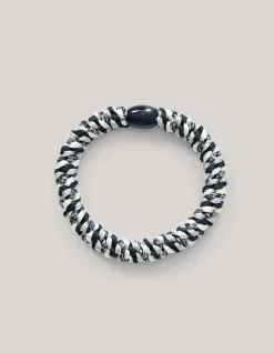Lurex Haarelastiek Grijs Melange