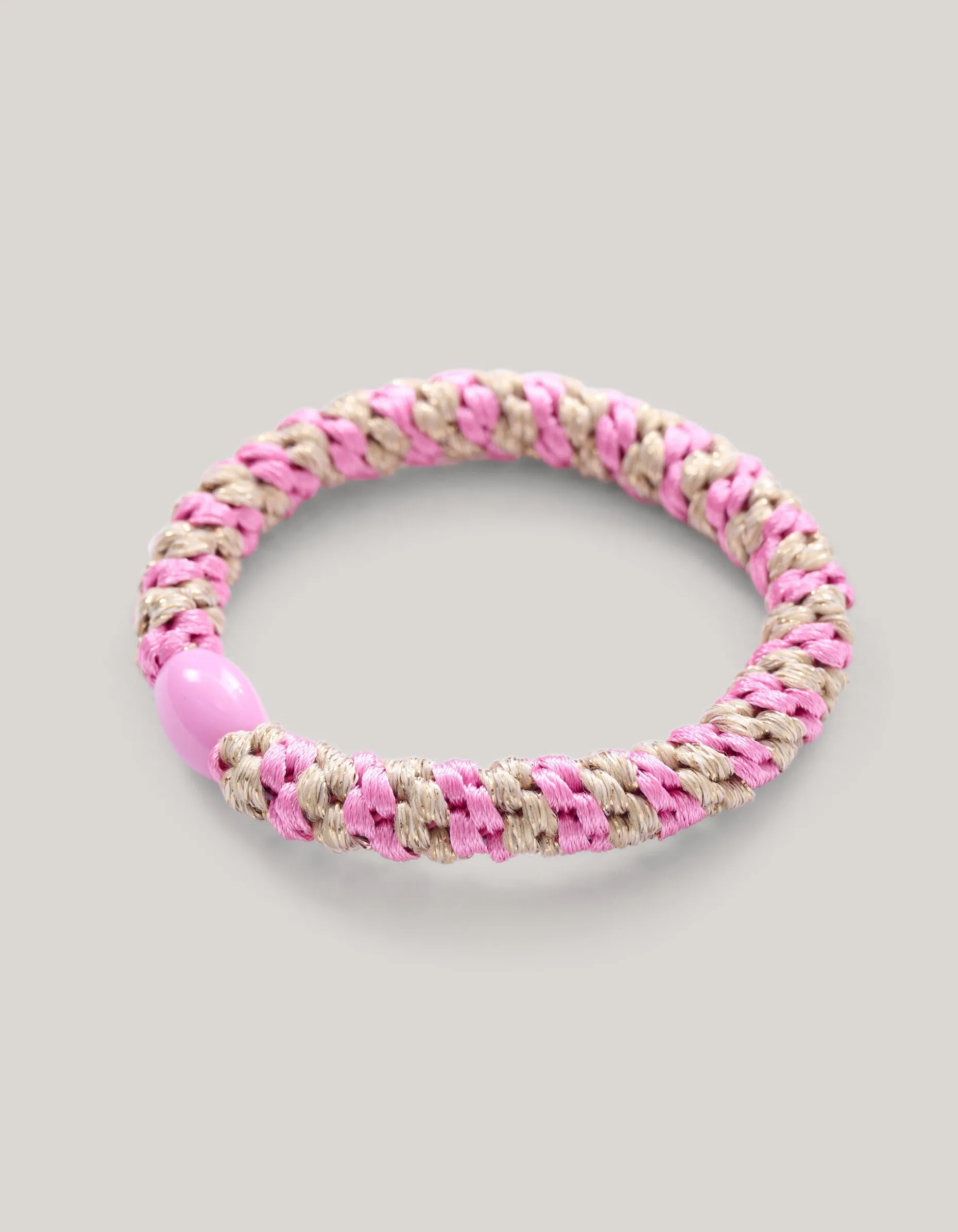 Lurex Haarelastiek Roze