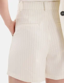 Lurex Pinstripe Short Gebroken Wit
