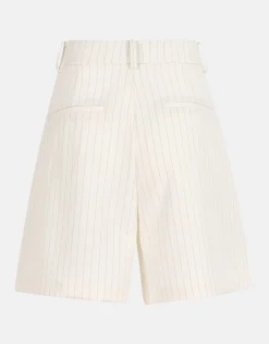 Lurex Pinstripe Short Gebroken Wit