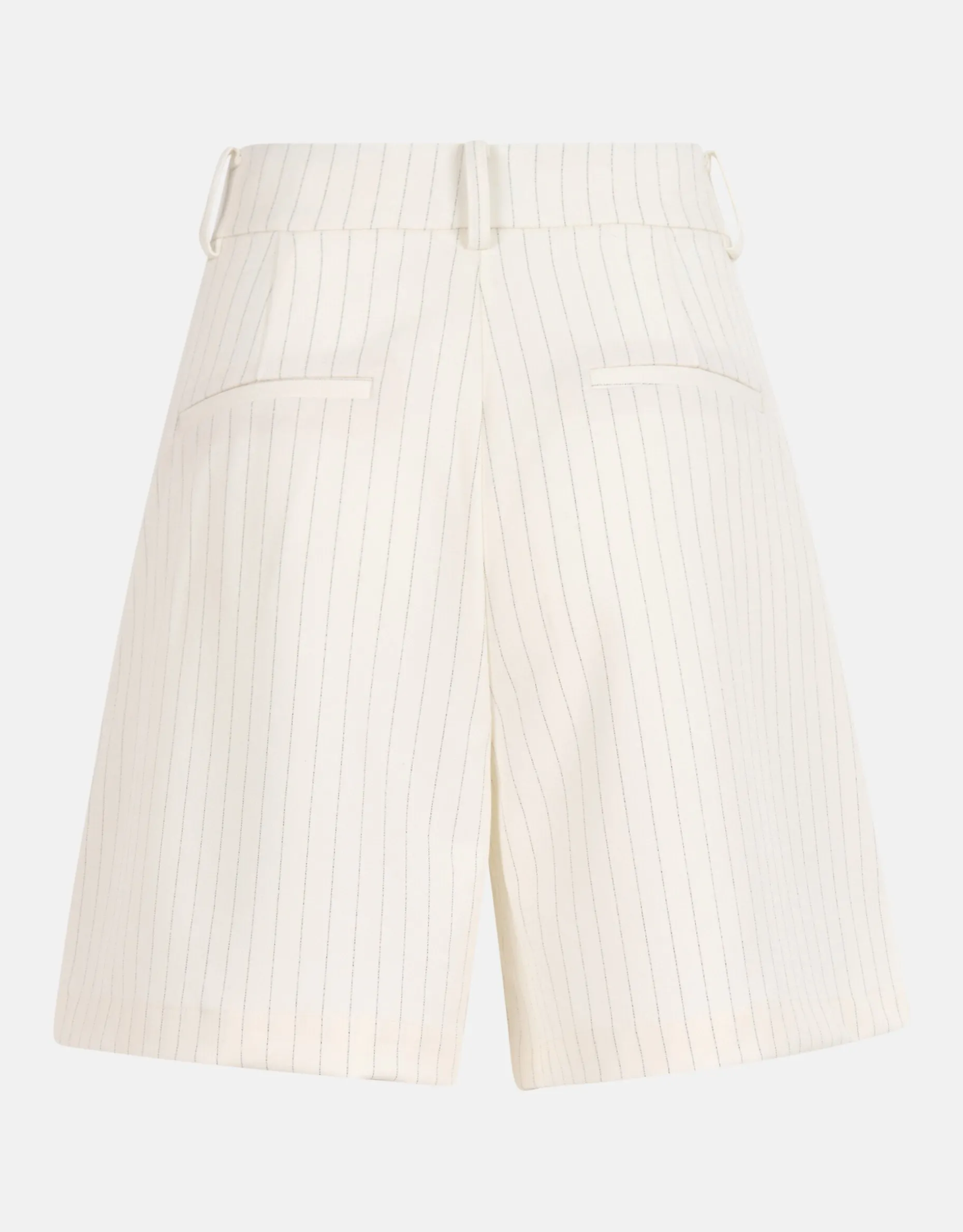Lurex Pinstripe Short Gebroken Wit