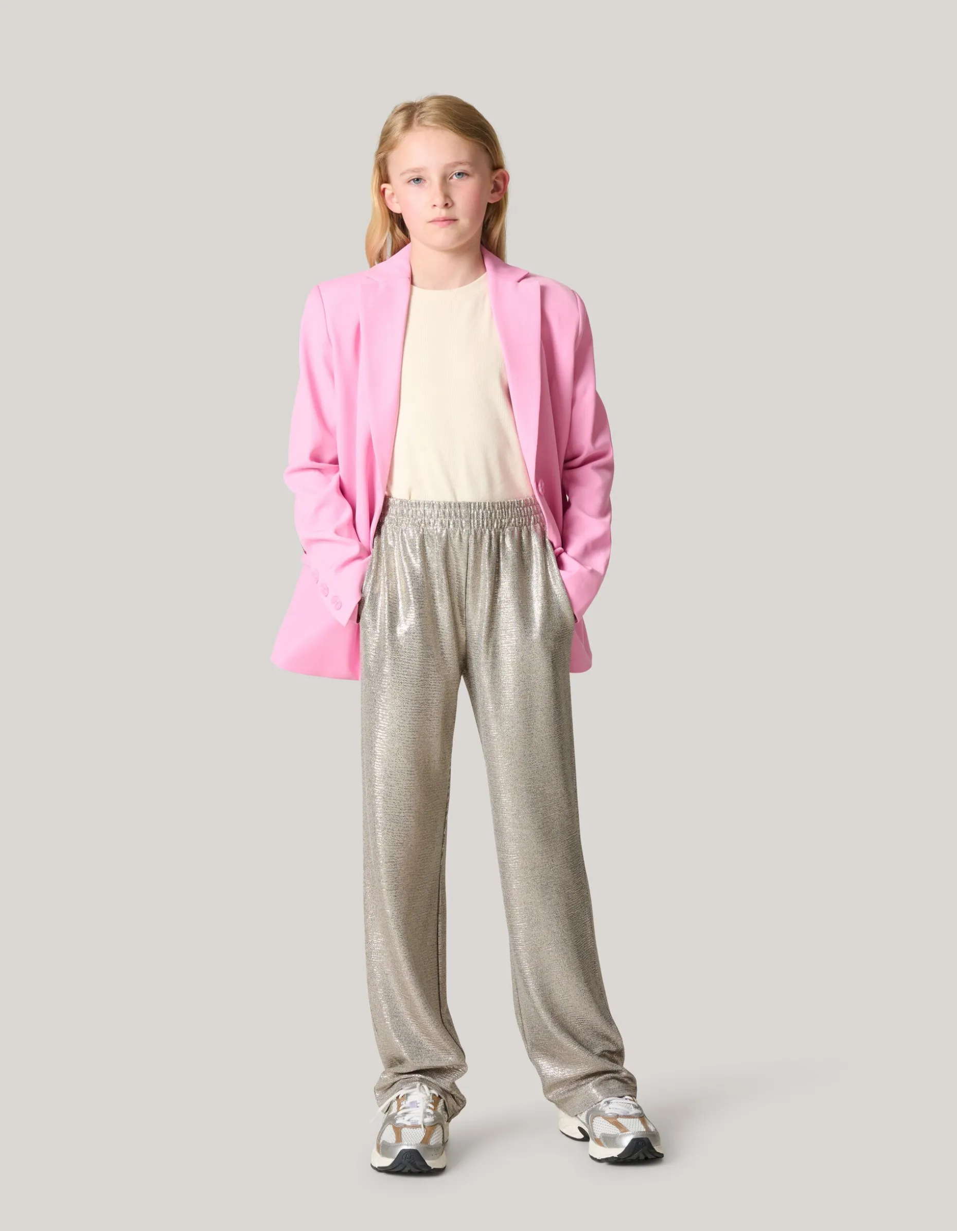 Metallic Broek Zilver