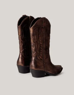 Metallic Cowboylaarzen Bruin