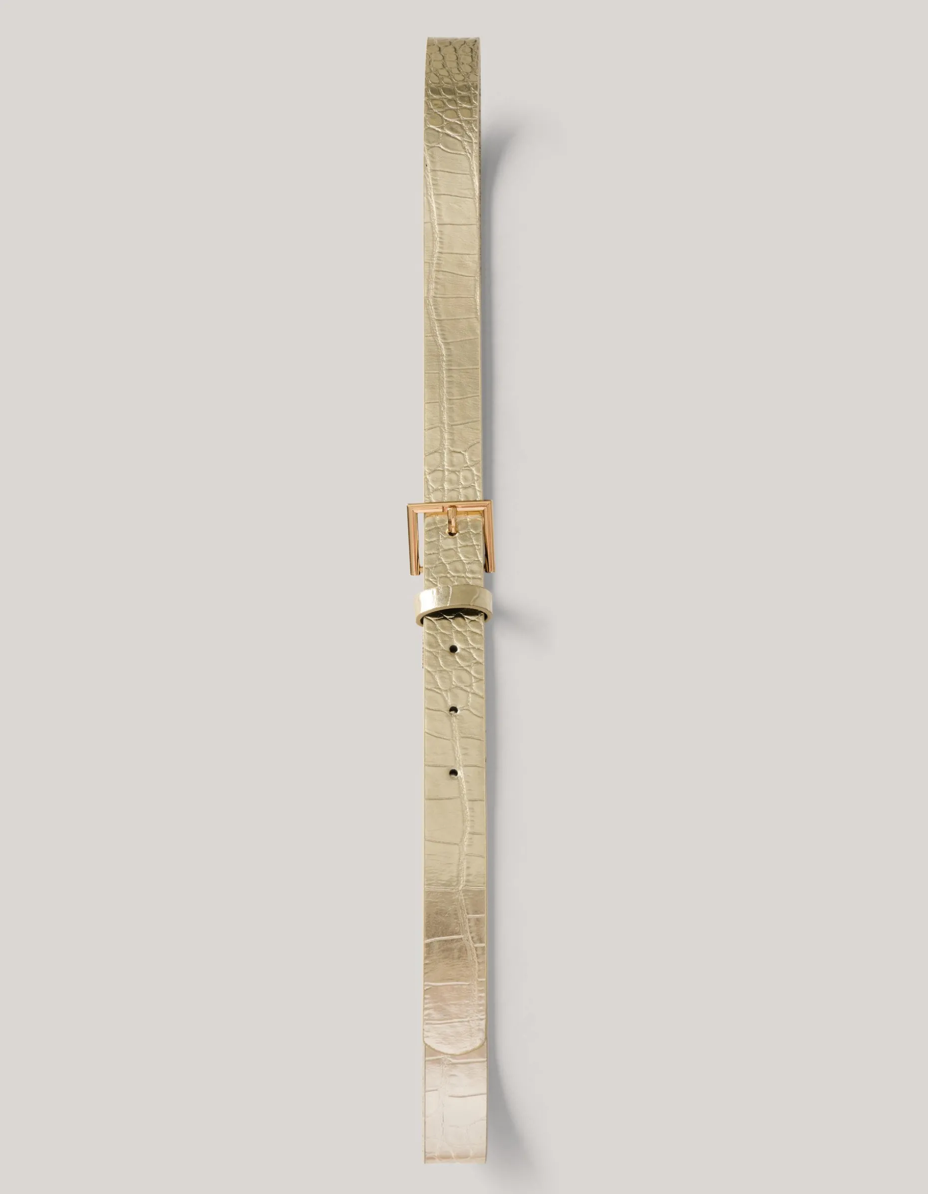 Metallic Croco Riem Goud