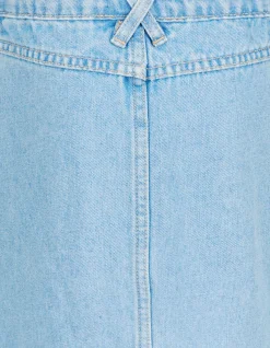 Metallic Denim Rok Roze
