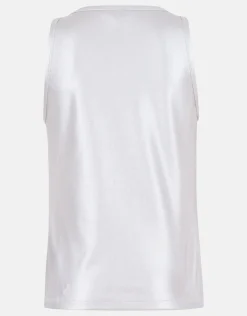 Metallic Rib Top Zilver