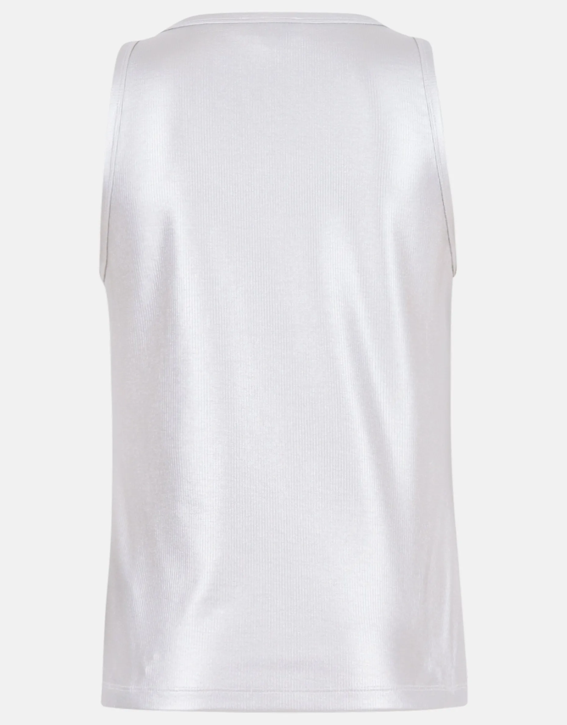 Metallic Rib Top Zilver