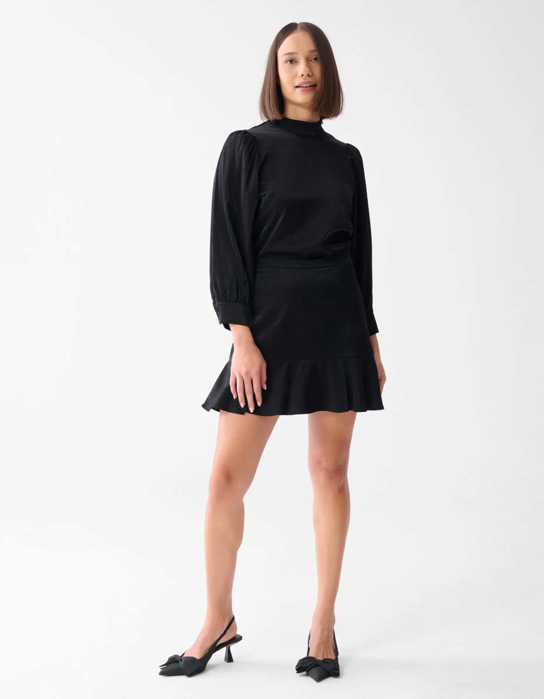 Metallic Top Zwart