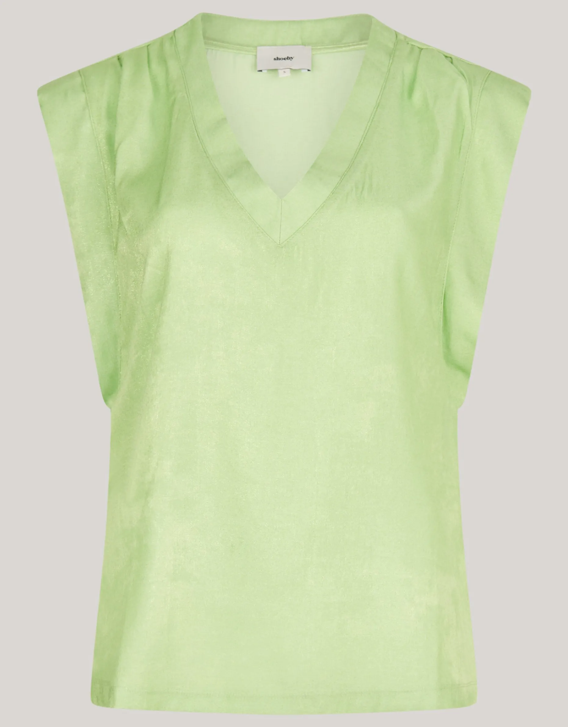 Metallic V-hals Top Groen
