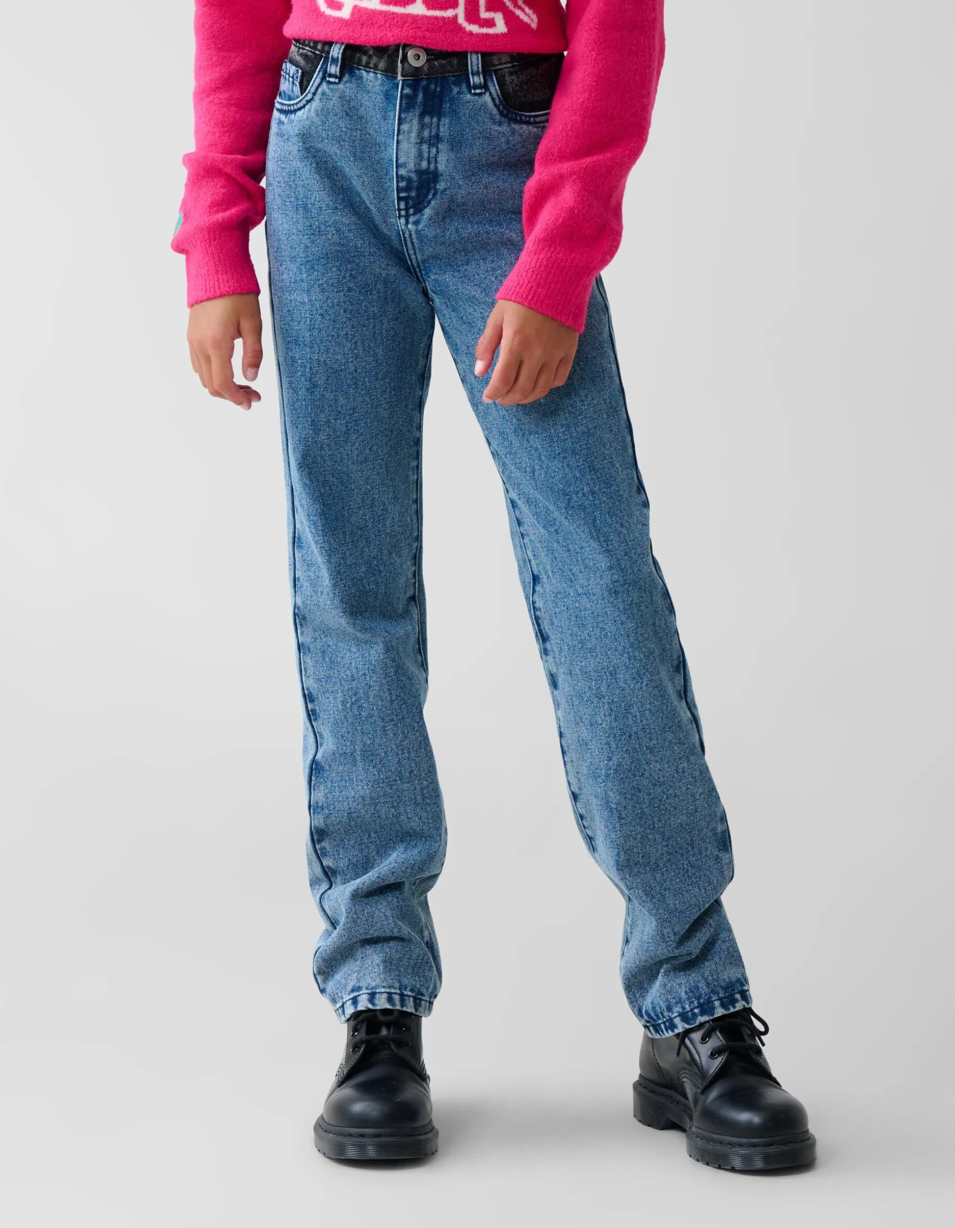 Mixed Straight Fit Jeans Mediumstone