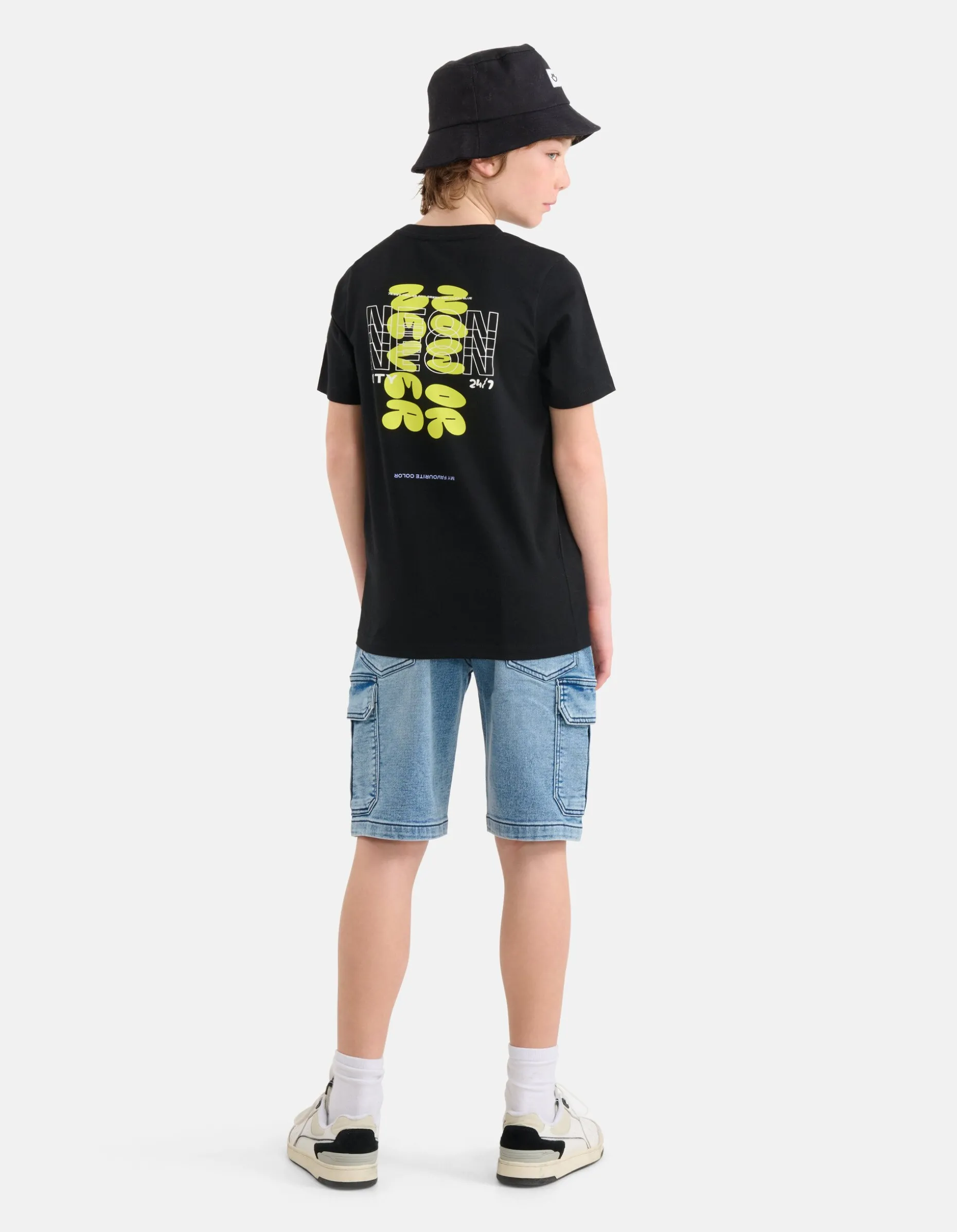 Neon Artwork T-shirt Zwart
