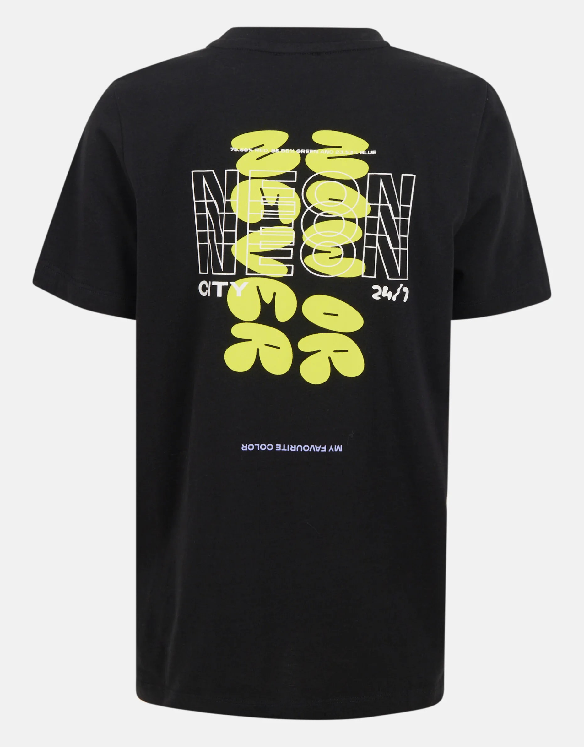 Neon Artwork T-shirt Zwart