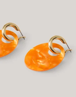 Ovale Oorbellen Oranje