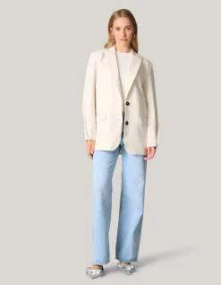 Oversized Deconstructed Blazer Gebroken Wit