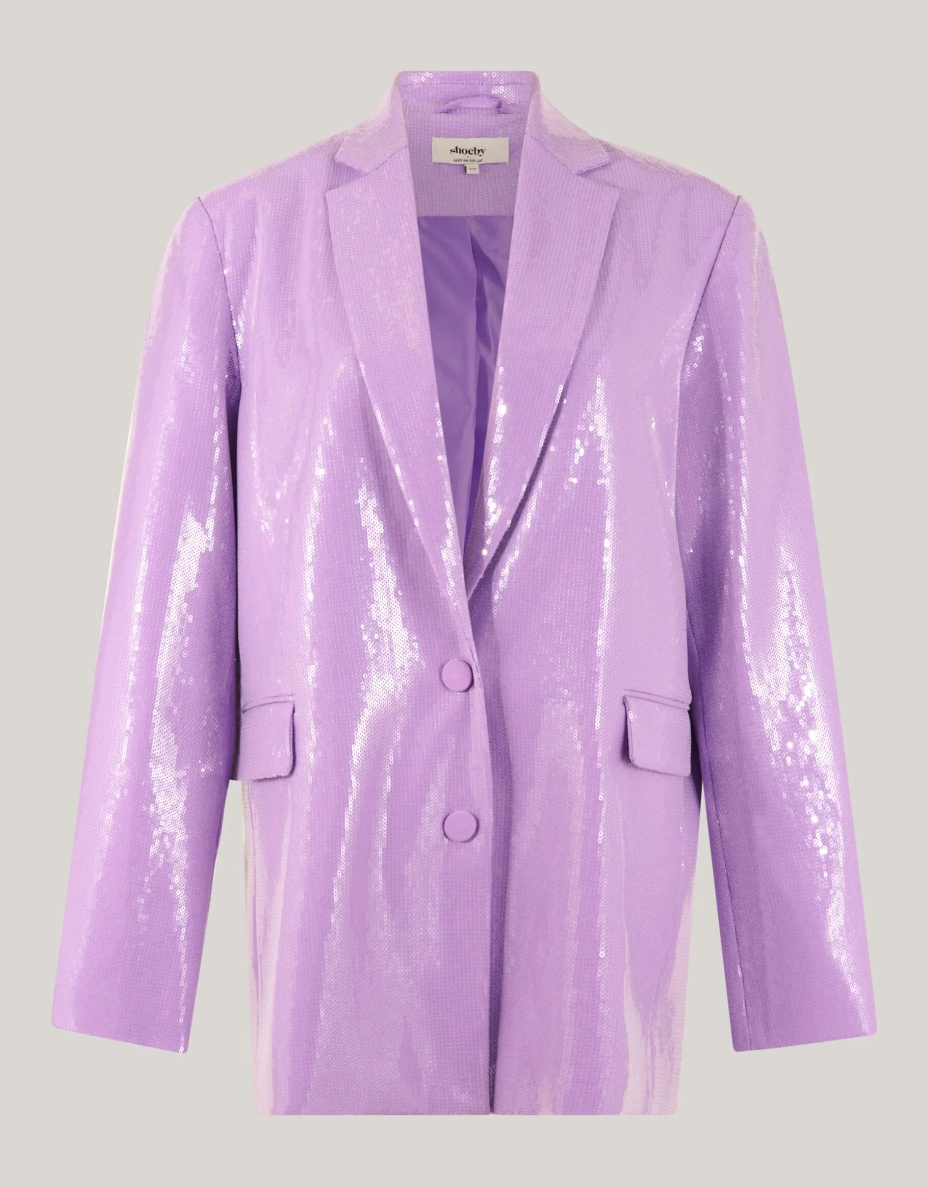 Oversized Pailletten Blazer Lichtpaars By Lizzy
