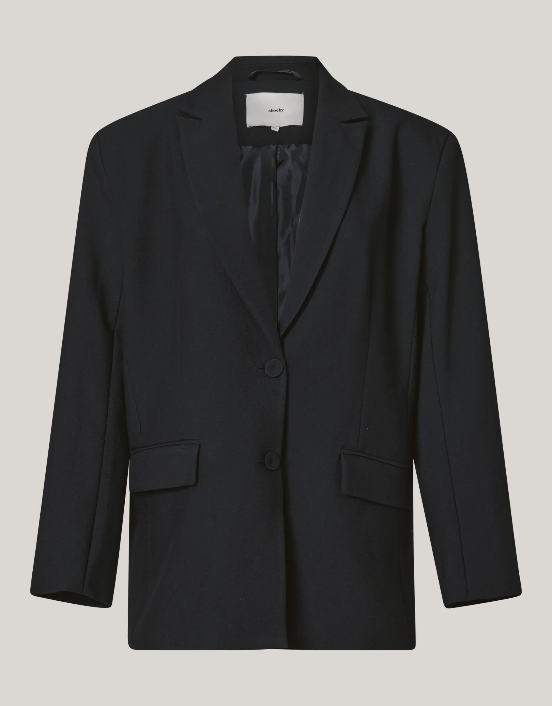 Oversized Strik Blazer Zwart
