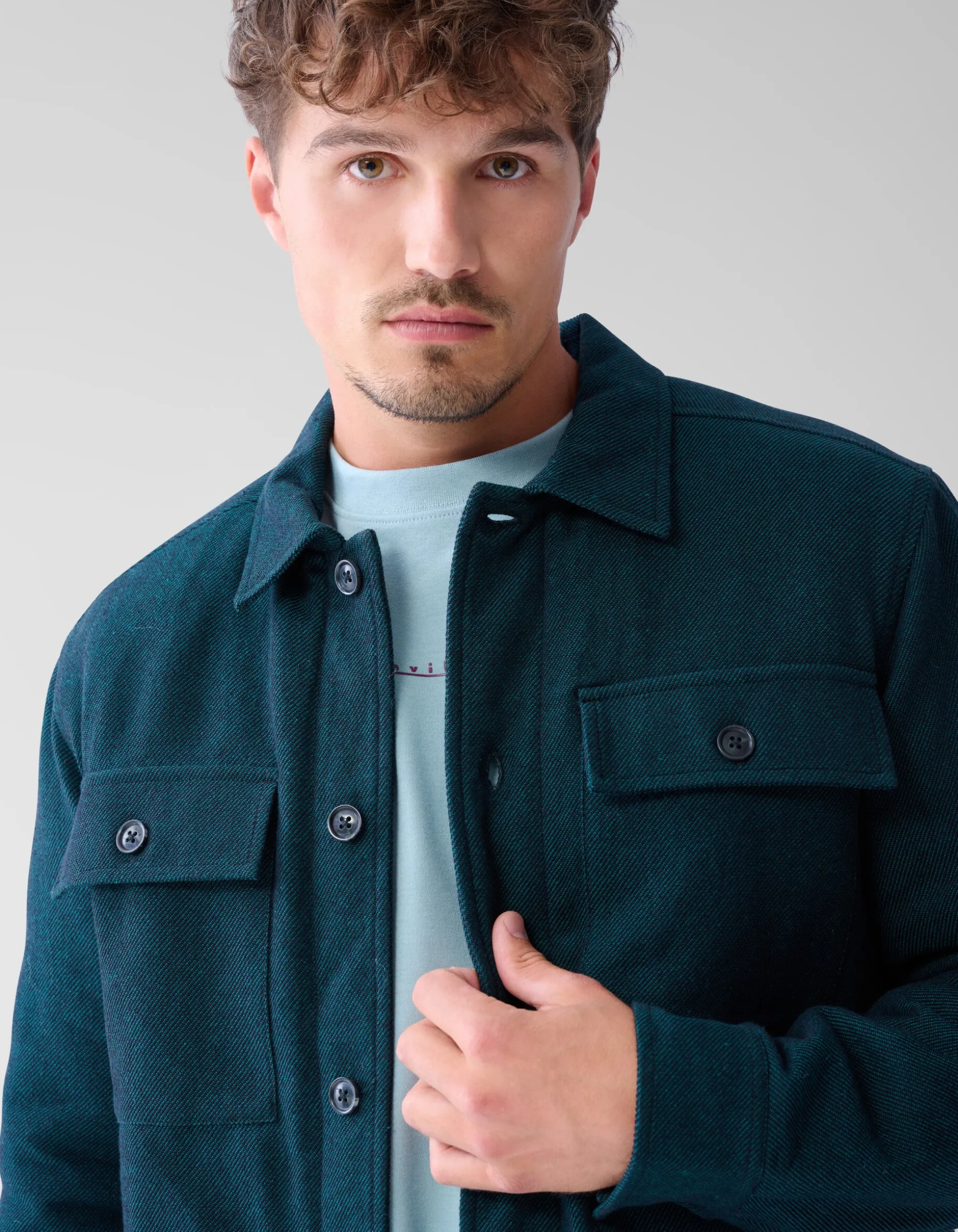 Padded Overshirt Donkergroen