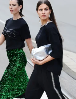 Pailetten Maxi Rok Groen