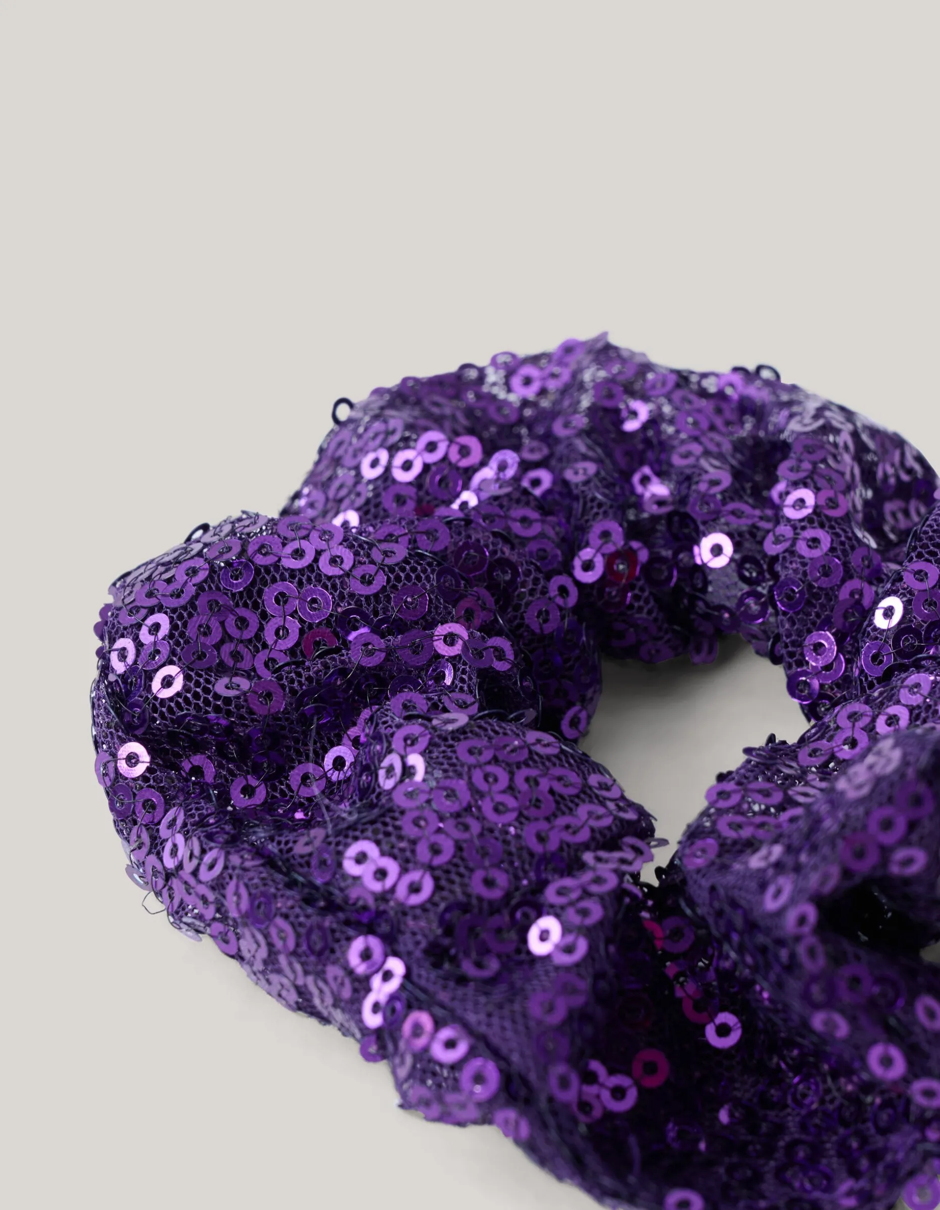 Pailletten Scrunchie Paars