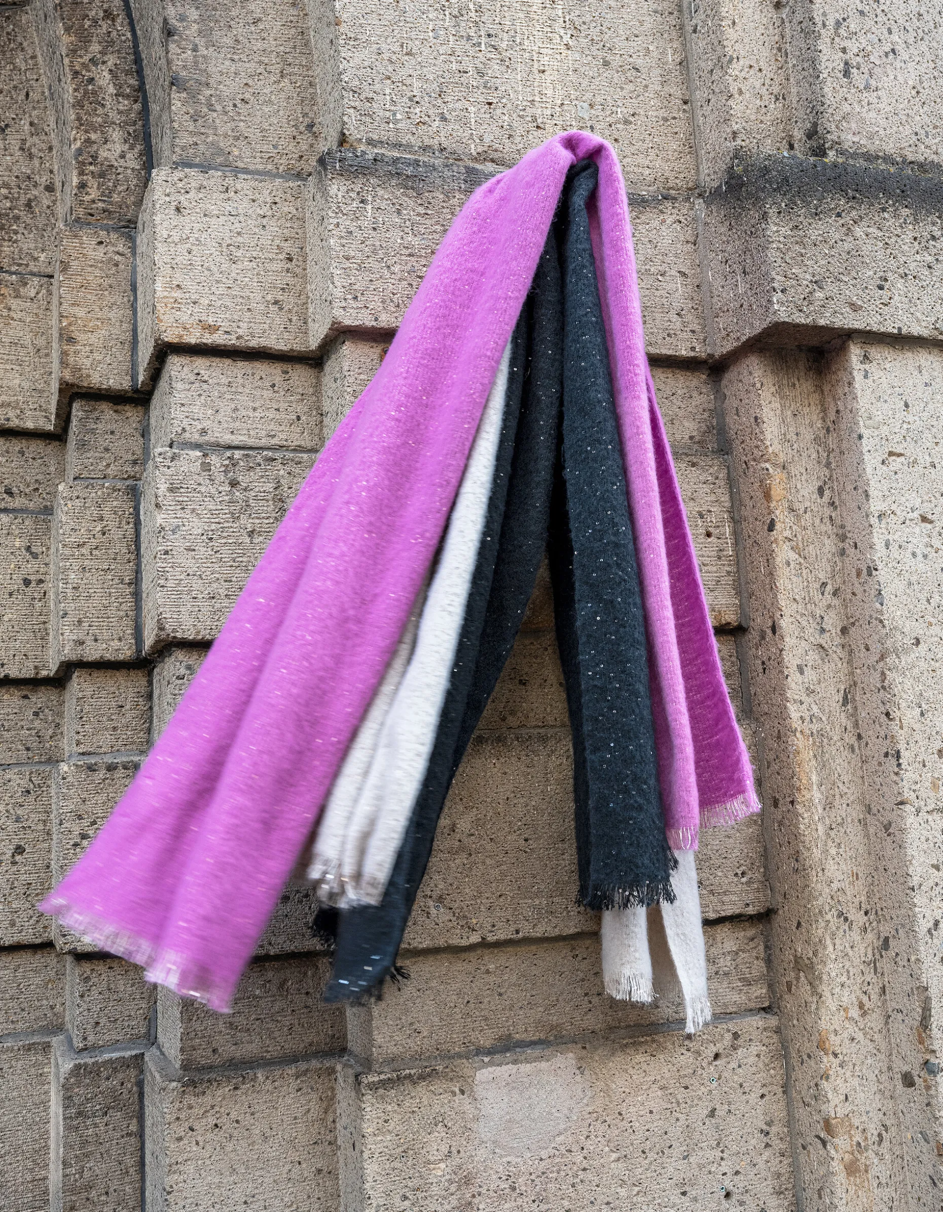 Pailletten Sjaal Beige
