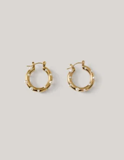 Parel Hoop Oorbellen Goud