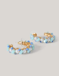 Pearl Beaded Hoop Oorbellen Goud