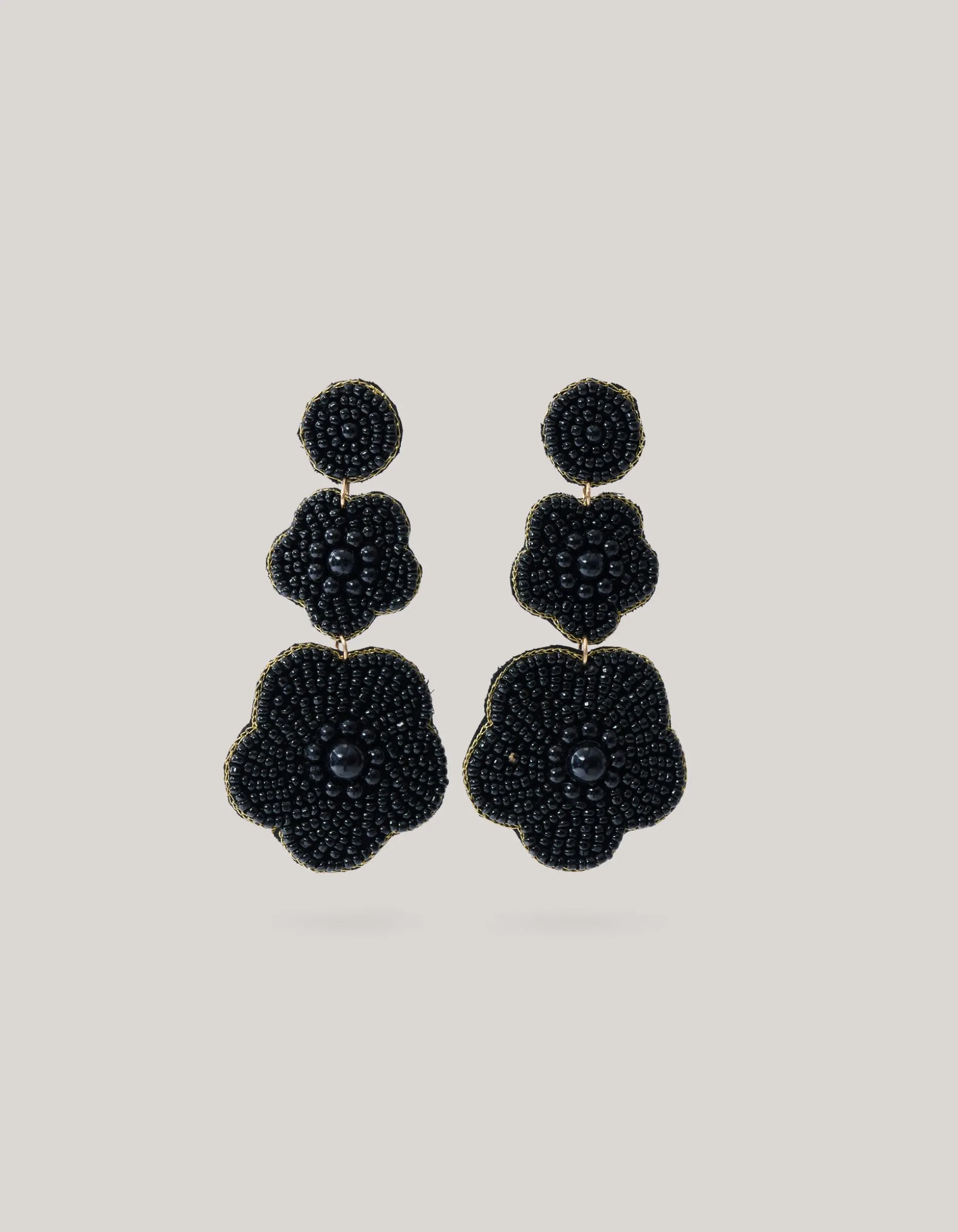 Pearl Flower Oorbellen Zwart