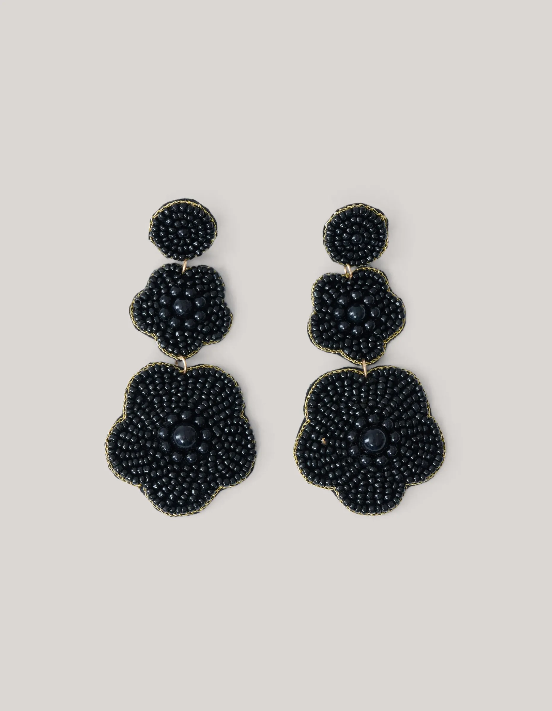 Pearl Flower Oorbellen Zwart