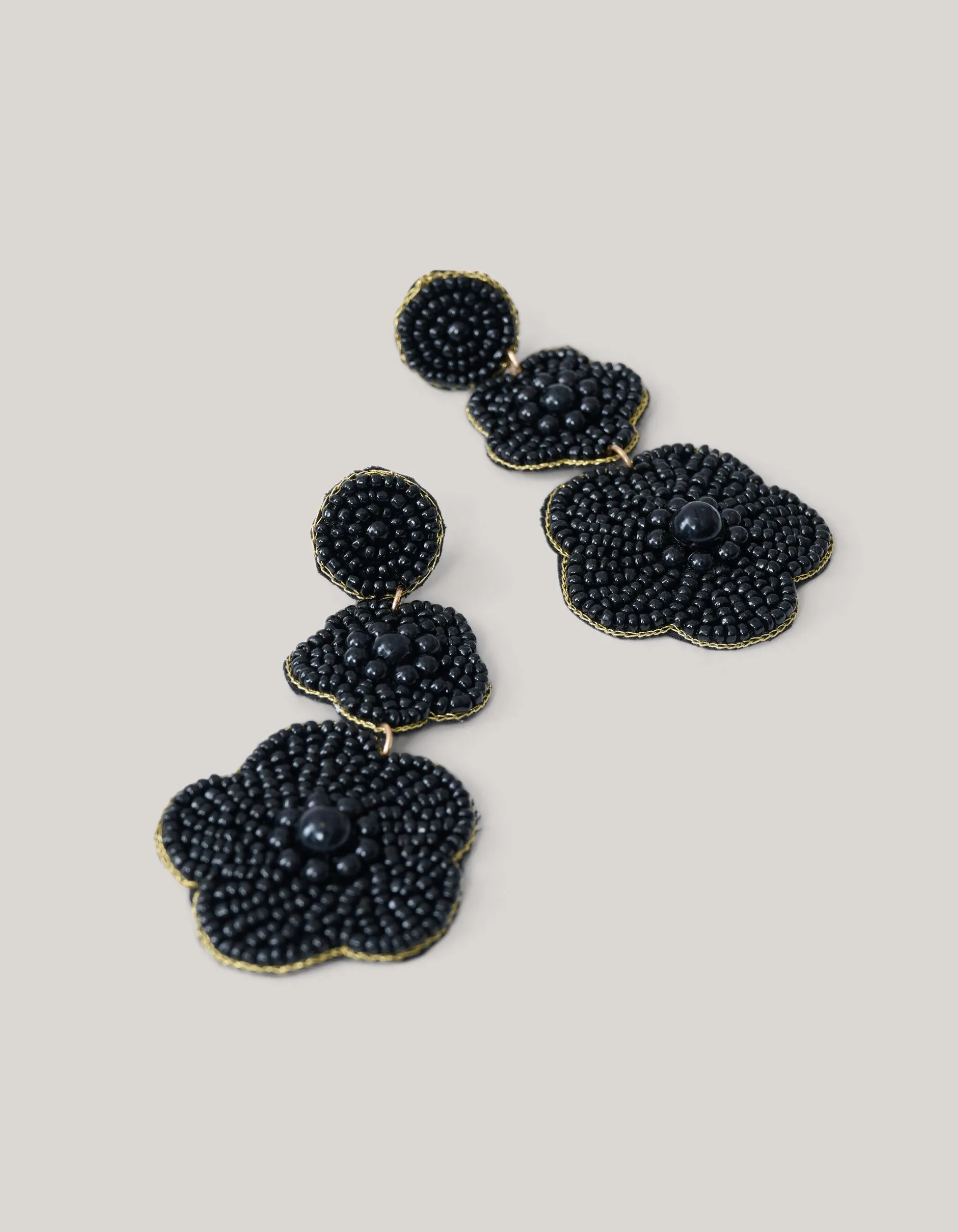Pearl Flower Oorbellen Zwart