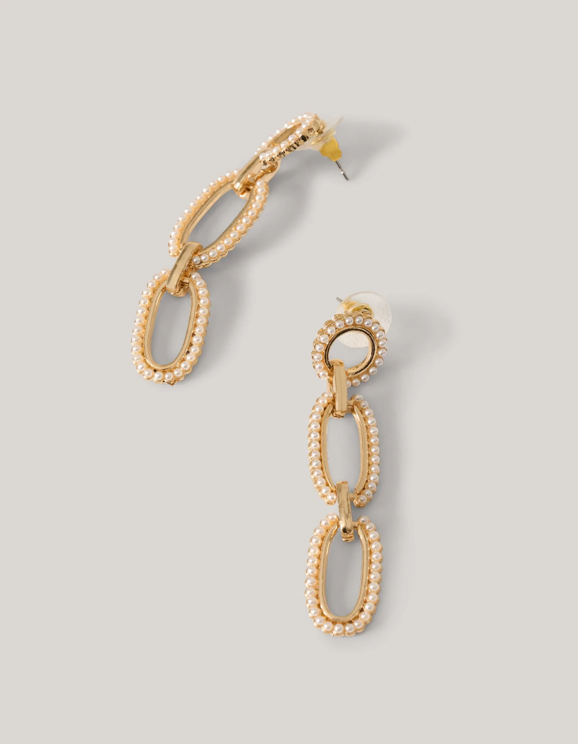 Pearly Chain Oorbellen Goud