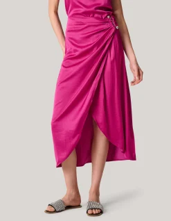 Pierced Satijnen Rok Roze
