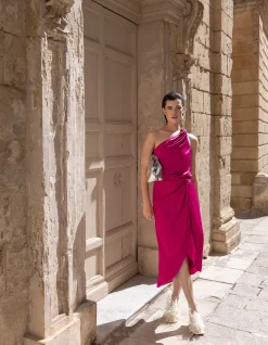 Pierced Satijnen Rok Roze