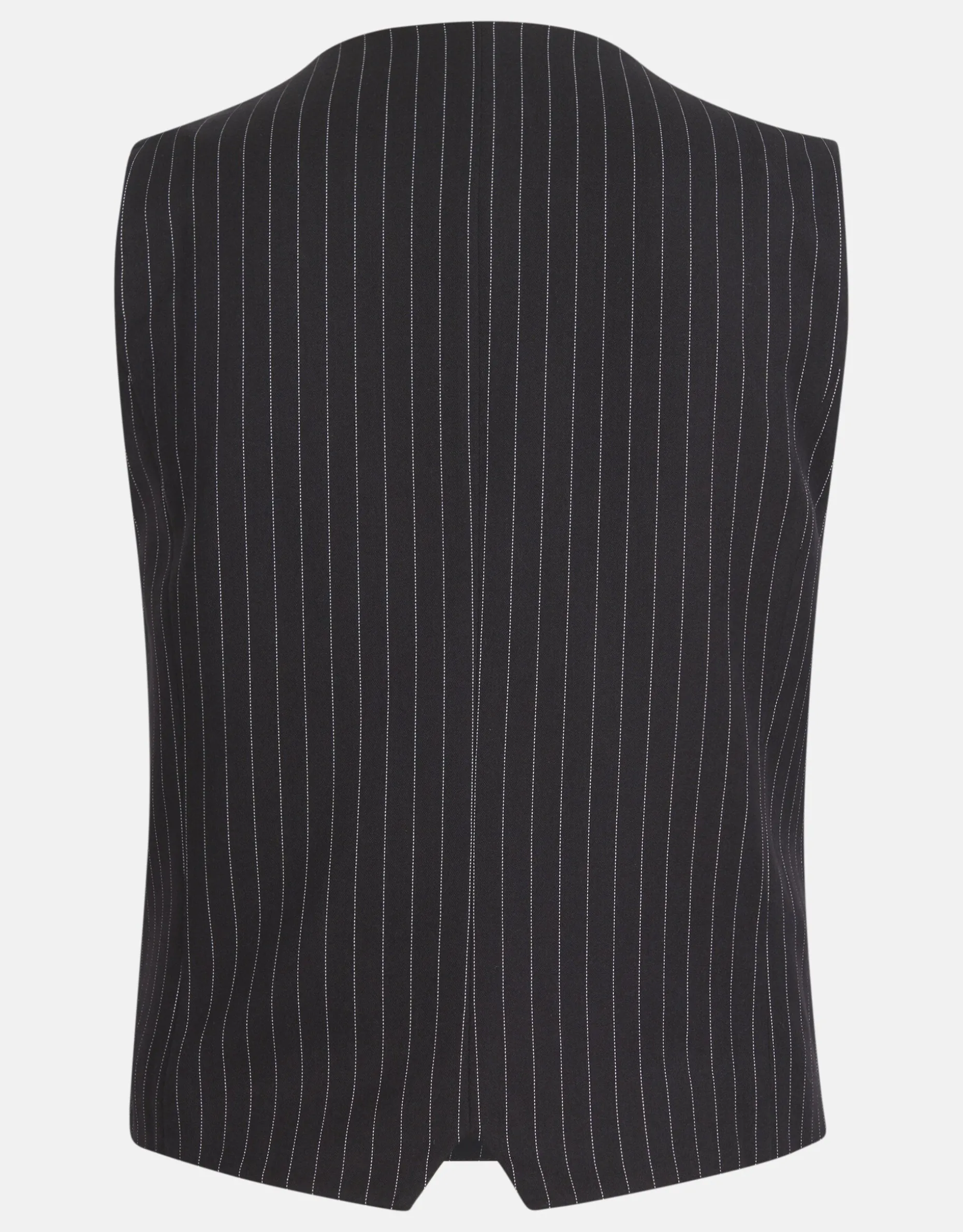 Pinstripe Gilet Zwart/Wit