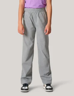 Pinstripe Strass Pantalon Lichtgrijs